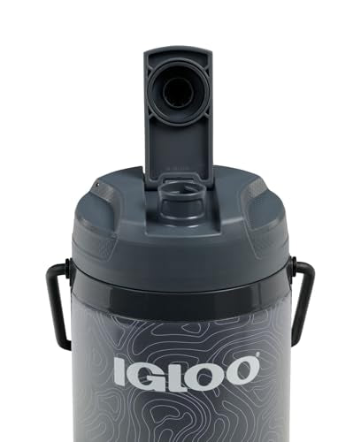 Igloo Trailmate Hybrid 54 oz Insulated Water Bottle, Large Sports Water Jug, Beverage Cooler, Carbonite - color: Carbonite