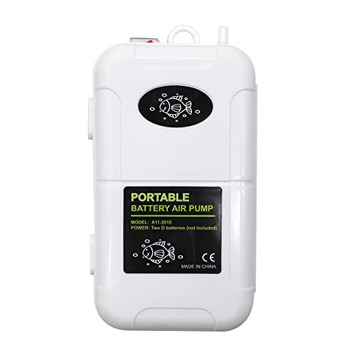 Portable Battery Air Pump for Fishing Trips, 6 Gallons Aeration Pump,Aquarium Air Pump with Air Stones, Outdoor & Outdoor use