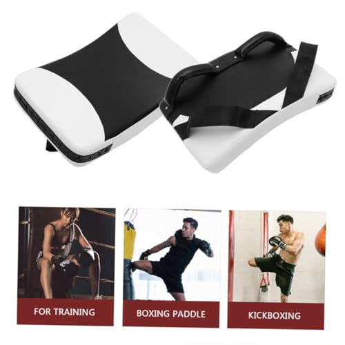 Kick Pad Curved Taekwondo Training Shield Absorption for Kickboxing and Martial Arts Suitable for All Ages Black and White Small