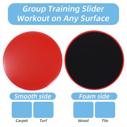 20Pcs Dual Sided Fitness Glider Sliders for Gym, Carpet & Hardwood Floors