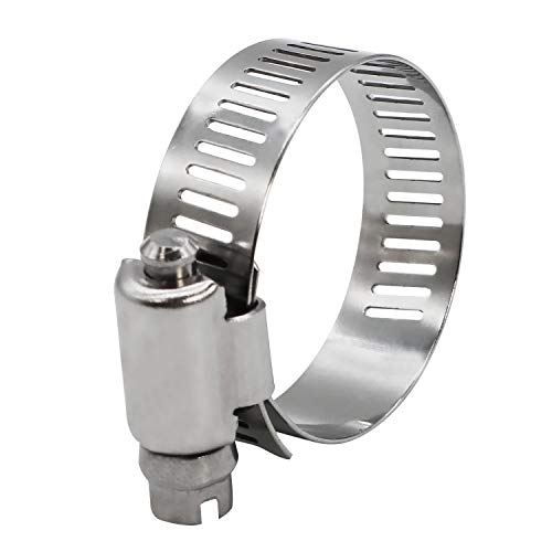 0.5 inch Worm Gear Hose Clamp full Stainless Steel 11mm - 23mm,10 Pack | ROADFORMER 0.5 hose clamp SAE 8 Size with 1/2" Band Width, smoothly install and precisely fit hose & pipe size - size: 0.5" Hose Clamp 11mm - 23mm (0.43" - 0.91")
