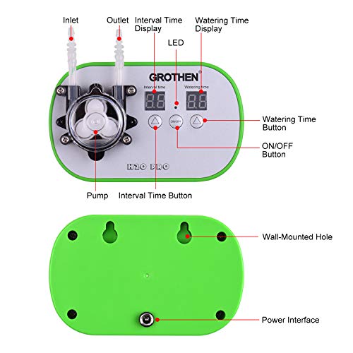 HUIOP Timed Dosing Peristaltic Pump Metering Pump Smart Watering Device Amount Timing Control with 5 Meter Hose 160ml/min for Aquarium Laboratory Home Office,Dosing Peristaltic Pump