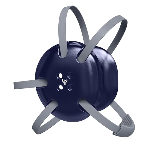 Great Call Athletics | Wrestling Classic Headgear | Earguard Adult Grappling Head Gear | Adjustable Ear Guards Silver Straps - style: Navy w/ Silver Straps