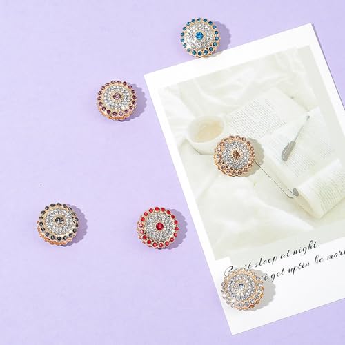 12pcs Magnetic Hijabs Magnets Buckle,rhinestones Hijab Magnet Multi-Use For Muslim Female Clothing Scarf Accessories