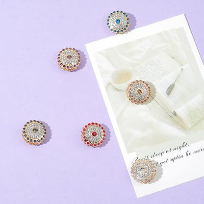 12pcs Magnetic Hijabs Magnets Buckle,rhinestones Hijab Magnet Multi-Use For Muslim Female Clothing Scarf Accessories