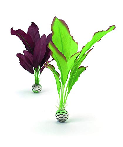 biOrb Silk Plant Set Medium Green & Purple - color: Purple/Green, size: Medium