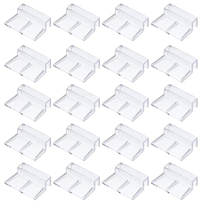 20 Pcs Aquarium Lid Clips, 8 mm Acrylic Aquarium Cover Bracket Fish Tank Lid Older Fish Tank Clip Transparent Durable Easy to Clean, Intended for Rimless Aquariums Top Cover - size: 8 mm