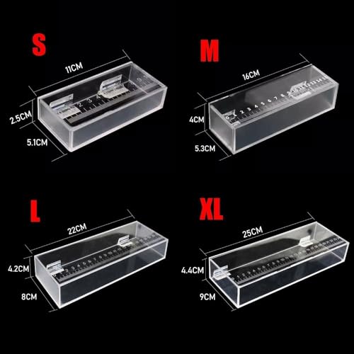 Fish Viewing Box Acrylic Outdoor Indoor Micro Landscape Fish Tanks Fishing Photo Tank Fish Breeding Tanks Photo Box with Scale(XL) - size: XL