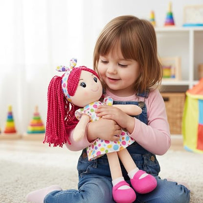 June Garden 23" Snuggle Cuties Sophie - Soft Cuddly Plush Doll Gift for Girls - Huggable Rag Doll - Pink XL - color: Pink Sophie, size: X-Large