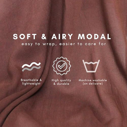 Modal Hijab for Women | Headscarf - color: Mocha Modal - Plain Hijab
