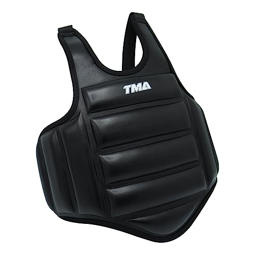 TMA Kids Boxing Belly Pad Chest Guard MMA Body Protector Martial Arts Rib Shield Armour Taekwondo Training (10 to 15 Year Old)