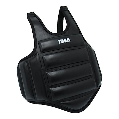 TMA Kids Boxing Belly Pad Chest Guard MMA Body Protector Martial Arts Rib Shield Armour Taekwondo Training (10 to 15 Year Old)