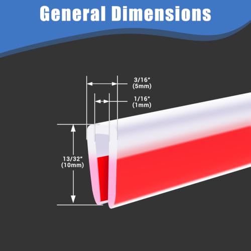 Clear Rubber Edge Trim, Self-Adhesive Transparent Edge Protector for Sheet Metal Parts, Car Doors, Flexible Silicone Rubber Material, Size 1/16"(1mm), Fit 0-3/32"(2mm), U Channel Edge Guard, 20Ft - size: 1/16"- Length 20'