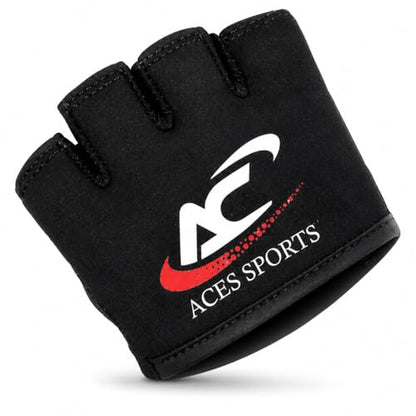 Gel Knuckle Protector, Black MMA Gel Hand Guard, Fingerless Design - size: Large-X-Large