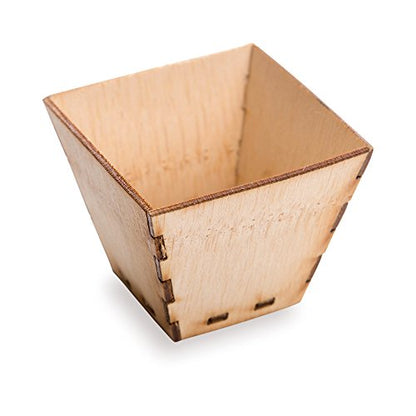 Restaurantware 2 Ounce Appetizer Cups 100 Square Mini Dessert Cups - Durable Disposable Bamboo Tasting Bowls Sustainable For Snacks And Samples - color: Brown, size: 2 oz