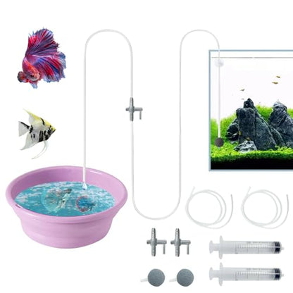 Drip Acclimation Kit for Shrimp and Fish, Slow Drip Aquarium, 2 PCS | Adjustable 1-2 drops/sec reduces stress and osmotic shock for cherry shrimp, neocaridina, caridina, saltwater and freshwater - size: 2 SETS