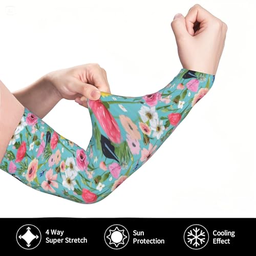 Arm Sleeves Outdoor Garden Sports Cooling Sun Sleeve for Women Men Farm - color: Bird