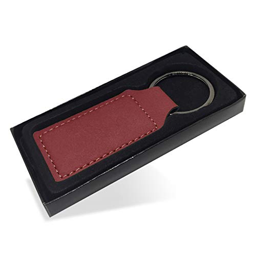 LaserGram Personalized Rectangle Keychain, Allah 2 (Burgundy) - color: Burgundy