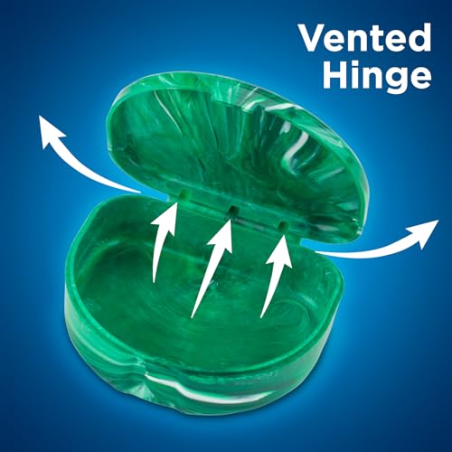 Practicon Marble Retainer Cases, Orthodontic Aligner Case, Mouth Guard Holder (3 Pack) (Forest Green) - color: Forest Green