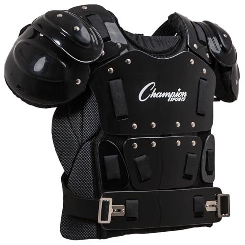 Champion Sports 13" Outside Plastic Shield Pro Model Umpire Chest Protector - Soft Foam Padded Chest Protector - Adult