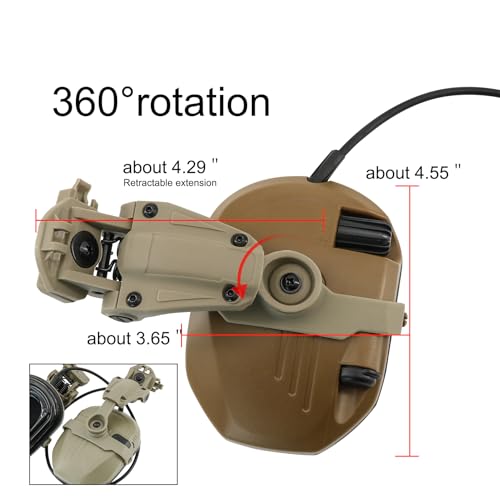 Ear Defender Hearing Protection Safety Earmuffs Noise Reduction with Gel EarPad for Outdoor Sports (CB) - color: Cb