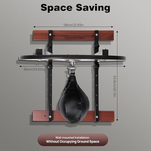 Speed Bag Platform, Wall Mount Boxing Training Punching Target, Heavy Duty Speed Bag, Adjustable Height Wall Mount Boxing Bag for Home, Gyms, Boxing Gyms