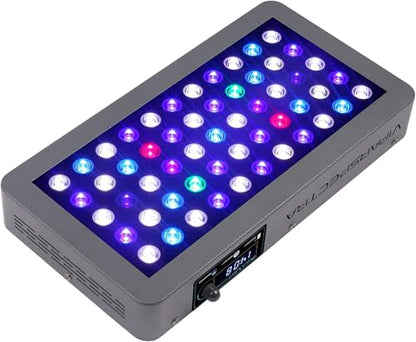 VIPARSPECTRA 165W LED Aquarium Light Dimmable Full Spectrum LED Reef Lights | LED Lamps for Coral Saltwater Fish Tank, Remote/Timer Control, Programmable Auto On/Off, Dual Channel Brightness 0-100%