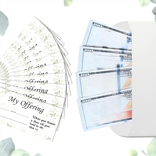 Eaasty 200 Pieces Church Offering Envelopes My Offering Bill Size Envelope Church Tithe Envelopes for Donations, Religious Occasions(Offering Style) - style: Offering Style
