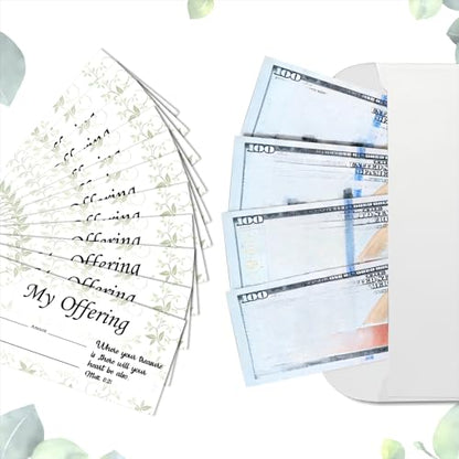 Eaasty 200 Pieces Church Offering Envelopes My Offering Bill Size Envelope Church Tithe Envelopes for Donations, Religious Occasions(Offering Style) - style: Offering Style