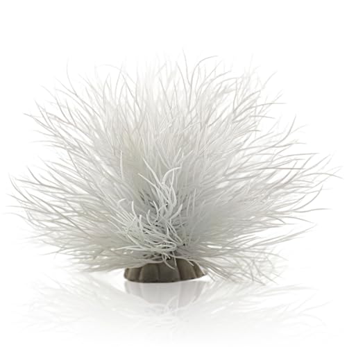 Fish Tank Decorations Aquarium Plants Plastic Artificial Décor (White) - color: White