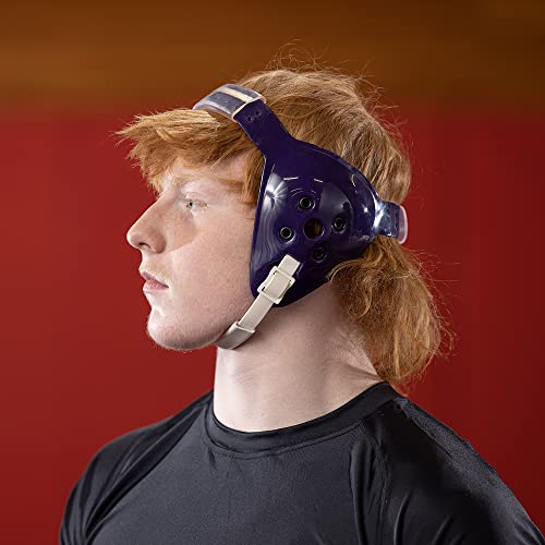 Matman Wrestling Headgear Adult Ear Guard Halo BJJ Grappling Head Guard - color: Navy