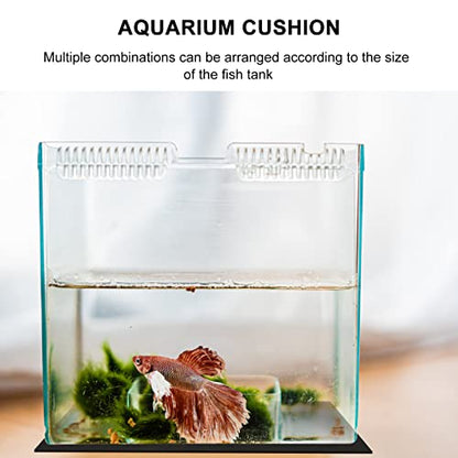 5pcs Aquarium Insulated Pad Non- Shockproof Fish Tank Mat Easy to Cut Provides Warmth and Comfort for Fish Compression-Resistant Black