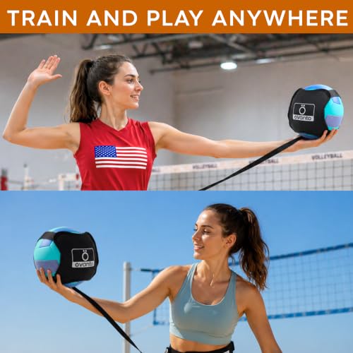OVANTO Volleyball Training Equipment Aid – Adjustable Practice Volleyball Kit