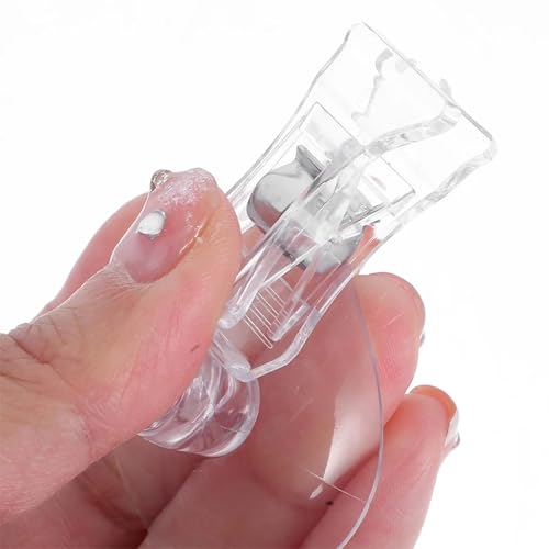 4 Pack Fishes Veggie Seaweed Plant Suction Cup Clip, Clear Plastic Feeding Tool Holder Aquarium Accessories for Fish Tank Feeder Clips