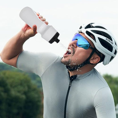 10 Pack 27 oz Sports Water Bottles Sports and Fitness Squeeze Water Bottles BPA Free come with 16 pcs Chalk Labels, 1 Pen - size: 27oz 10pack(White)
