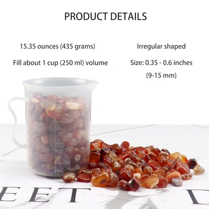0.96LB Natural Pebbles Vase Filler Fish Tank Gravel Aquarium Decorative Crushed Stones Succulent Rocks Bulk Polished Irregular Shaped - Red - color: Red