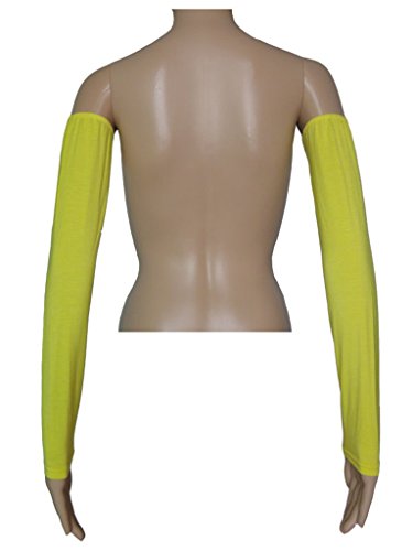 Women's Muslim Modal Arm Stretch Sleeves Cover - color: Yellow