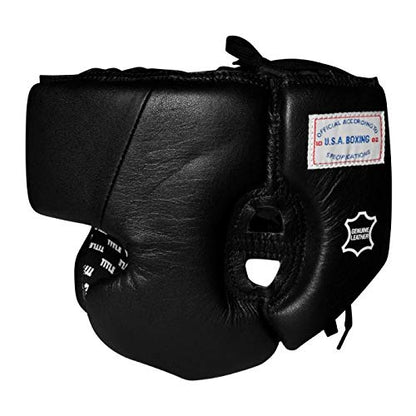Title Boxing Amateur Competition Headgear (w/Cheeks) - Boxing Headgear, MMA Headgear, Sparring Gear, Headgear Boxing Sparring, Boxing Head Gear, Sparring Headgear, Muay Thai Headgear - color: Blank Black, size: Medium