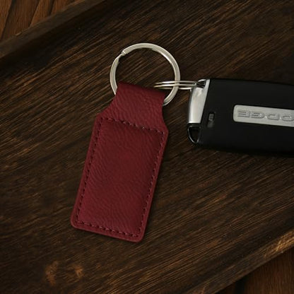 LaserGram Personalized Rectangle Keychain, Allah 2 (Burgundy) - color: Burgundy