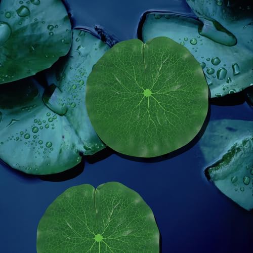 Simulated Lotus Leaves Floating Pond Decoration 5pcs Set 10-38cm Artificial Fish Tank Lotus-Leaf Water Lily Pads for Aquarium Garden Water Surface Display