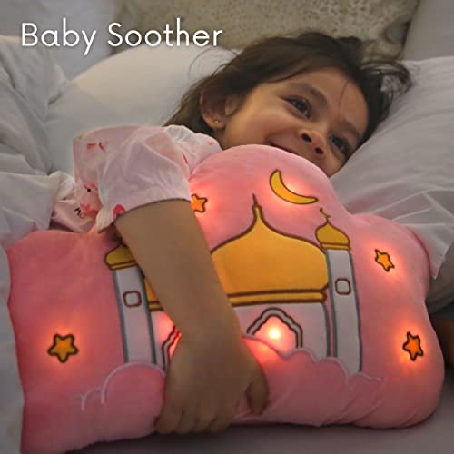 Mommy Yasmin - Soothe & Glow Talking Cloud | Muslim & Islamic Toy | Eid Gift | Quran & Dua | Interactive + Relaxing | Remote | for Baby + Toddlers + Kids (Blue) - color: Blue