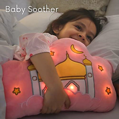 Mommy Yasmin - Soothe & Glow Talking Cloud | Muslim & Islamic Toy | Eid Gift | Quran & Dua | Interactive + Relaxing | Remote | for Baby + Toddlers + Kids (Blue) - color: Blue