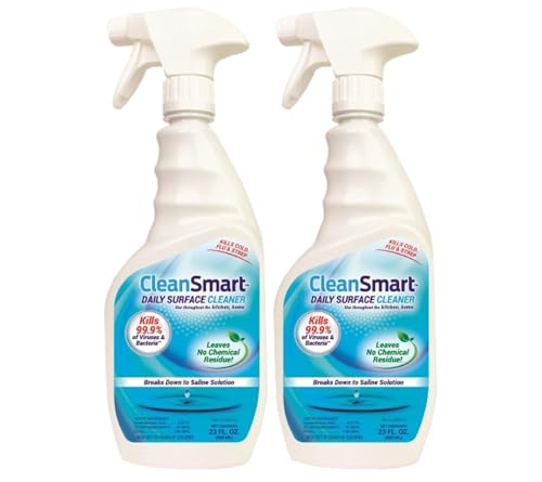 CleanSmart Daily Surface Cleaner and Pet-Safe Disinfectant, Kills 99.9% of Viruses, Bacteria, 23 ounce Bottle (Pack of 2) - size: 23 Fl Oz (Pack of 2)