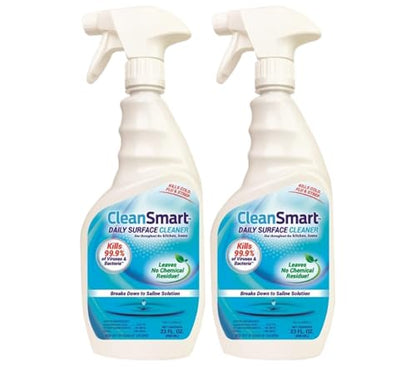 CleanSmart Daily Surface Cleaner and Pet-Safe Disinfectant, Kills 99.9% of Viruses, Bacteria, 23 ounce Bottle (Pack of 2) - size: 23 Fl Oz (Pack of 2)