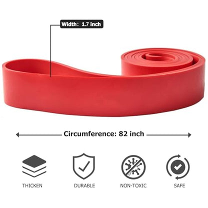 Pull Up Bands, Resistance Bands, Pull Up Assistance Band Exercise Bands for Men & Women Working Out, Body Stretching, Physical Therapy, Muscle Training - color: Red