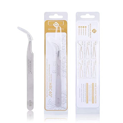 BEYELIAN Eyelash Extension Tweezers, Professional sticker tweezers | Eyelash Extension Tweezers, Professional sticker tweezers for crafting Curved Tip Stainless Steel ST-15 - style: ST15