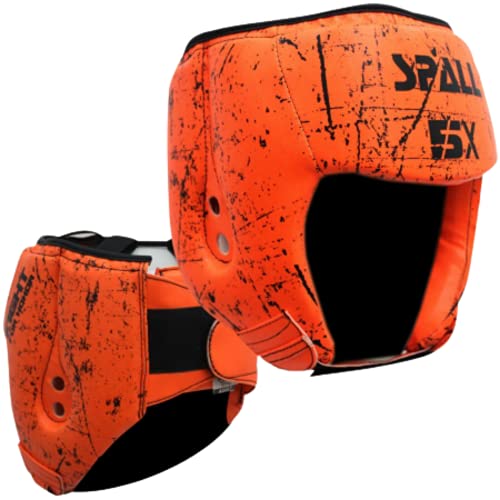 Spall Pro Boxing Headgear, Sparring Helmet for Fighting Sports Karate Boxing Martial Arts MMA and Taekwondo - color: Orange