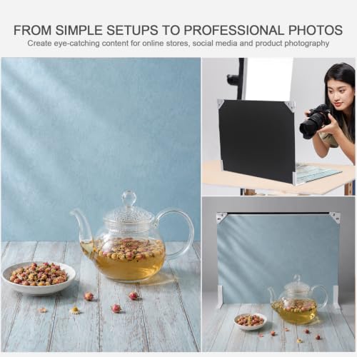 Food Photography Backdrop Kit, 16.5 x 11.7 in, 10 Double-Sided Backdrops - color: textured color