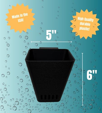 REEFSHAPE Aquarium Water Diffuser Funnel | Reduce Turbulence Filling Up Aquarium Tanks | Made in USA (Large, Black) - color: Large, Black