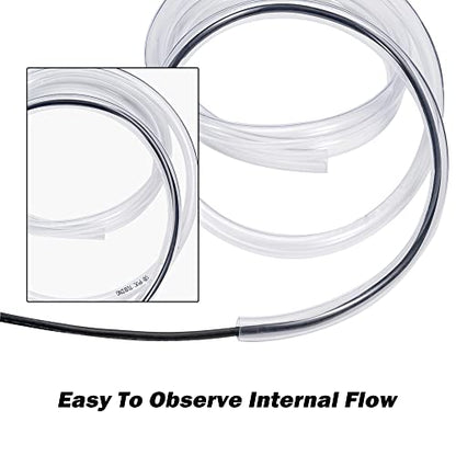 DAVCO 1" ID - 50 ft Clear Vinyl Tubing, Low Pressure Flexible PVC Tube, Heavy Duty UV Chemical Resistant Lightweight Plastic Vinyl Hose, BPA Free and Non Toxic, with 2 Stainless Clamps - size: 1"ID, style: 50 Feet